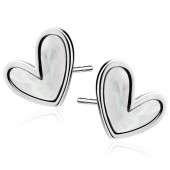 Cercei argint inima cu Mother of Pearl DiAmanti Z2195ER-DIA Cercei argint inima cu Mother of Pearl DiAmanti Z2195ER-DIA